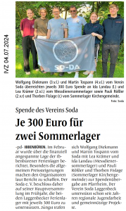 2024-07-04 Spendenübergabe an zwei Sommerlager